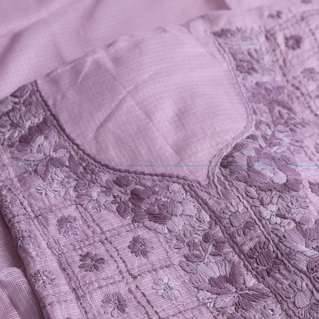 Lavender Mist Hand-Embroidered Suit Set