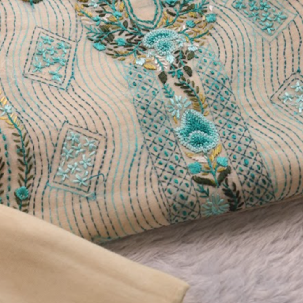Beige Multi-Hued Aari Delight