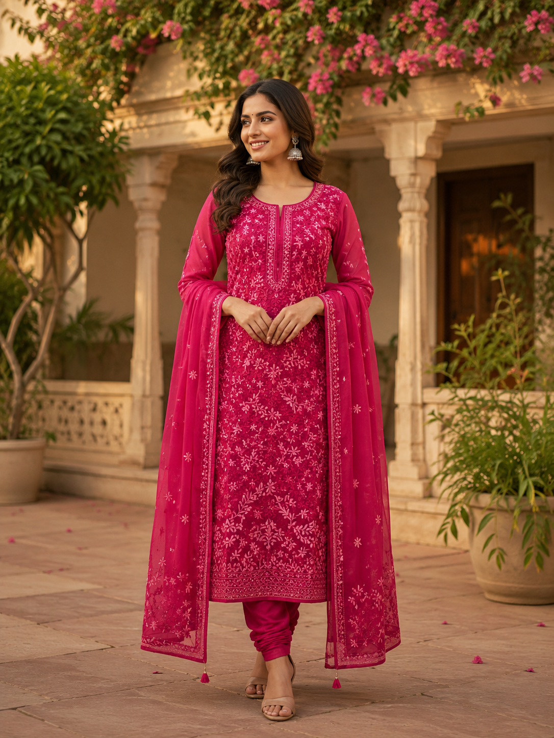 The Rani Floral Heritage Georgette Set