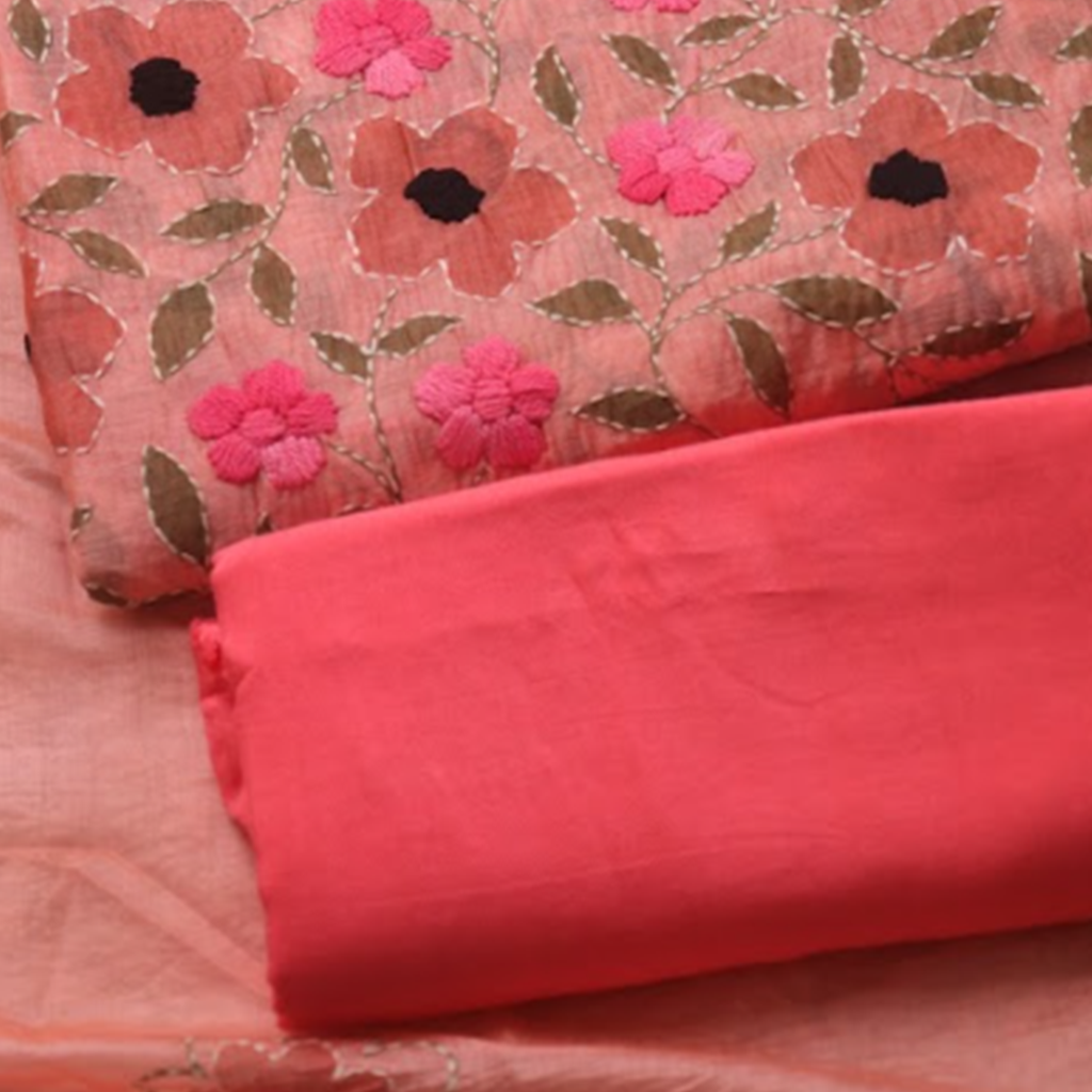 Sunset Peach Floral Jaal