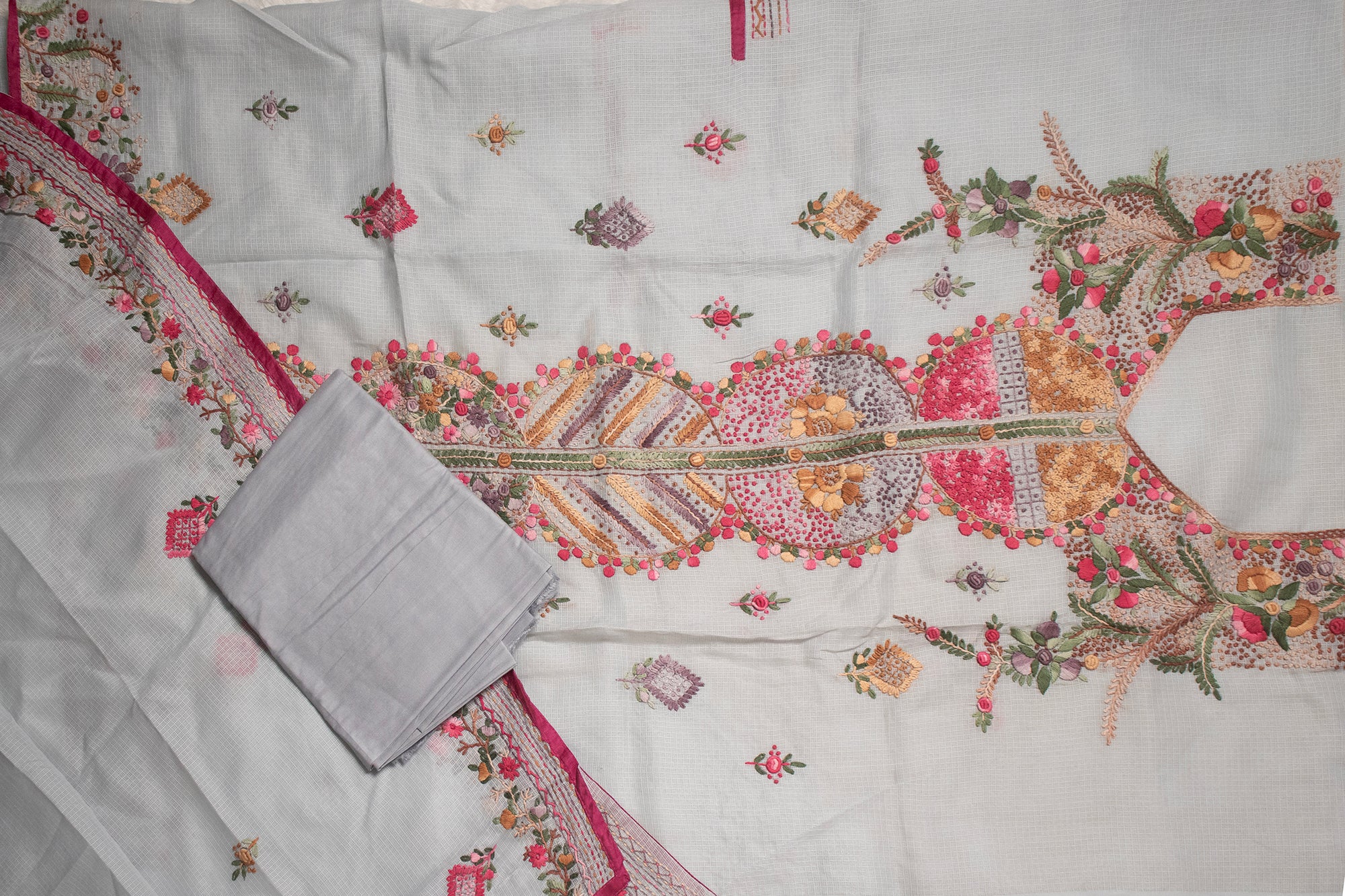 Snow Blue Bloom Kurta Set