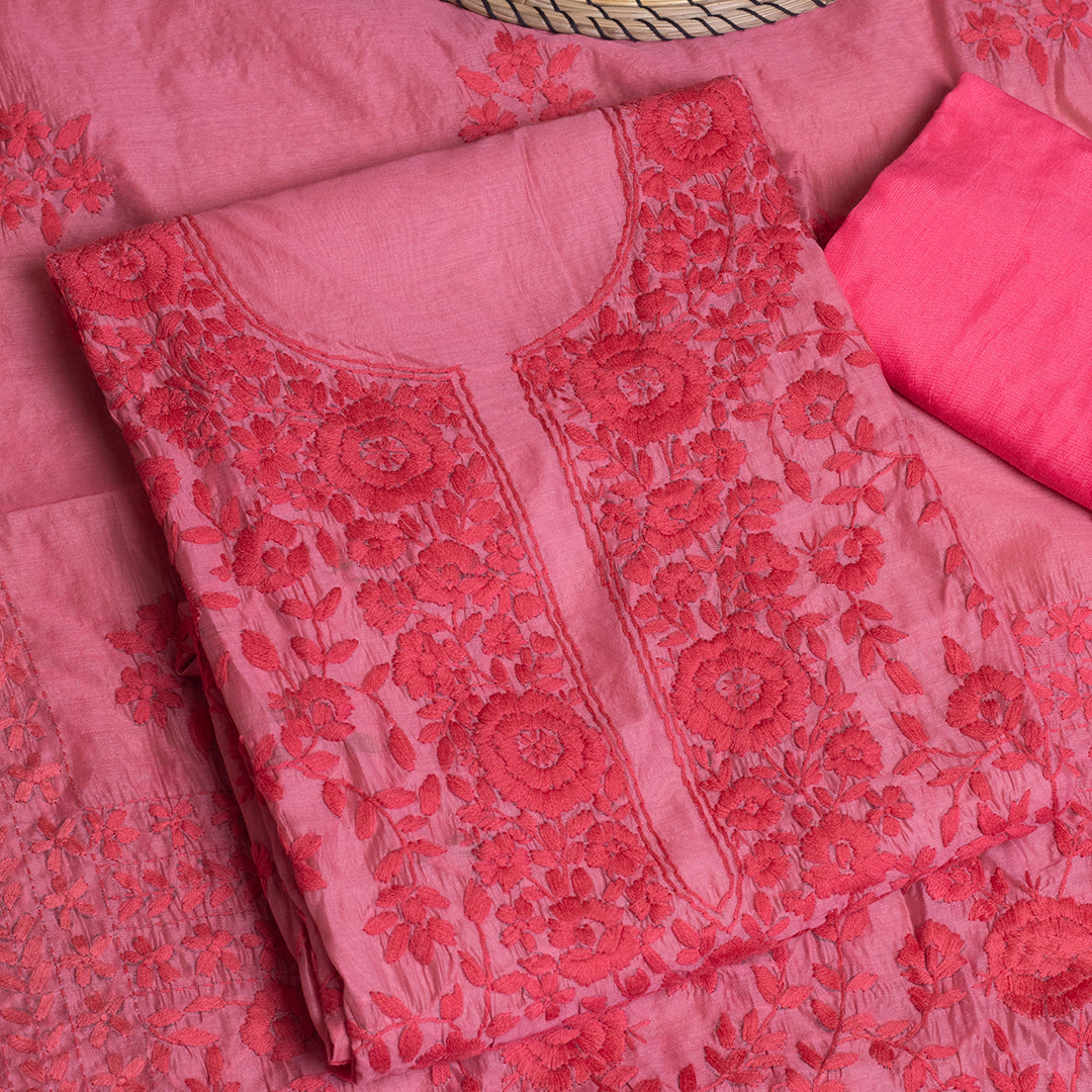 Rose Rouge Threadwork Suit Set