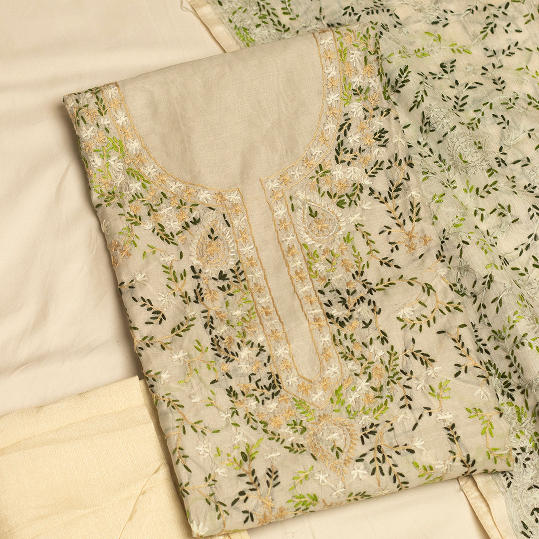 Uniques Okaish Jaal embroidered unstitched suit