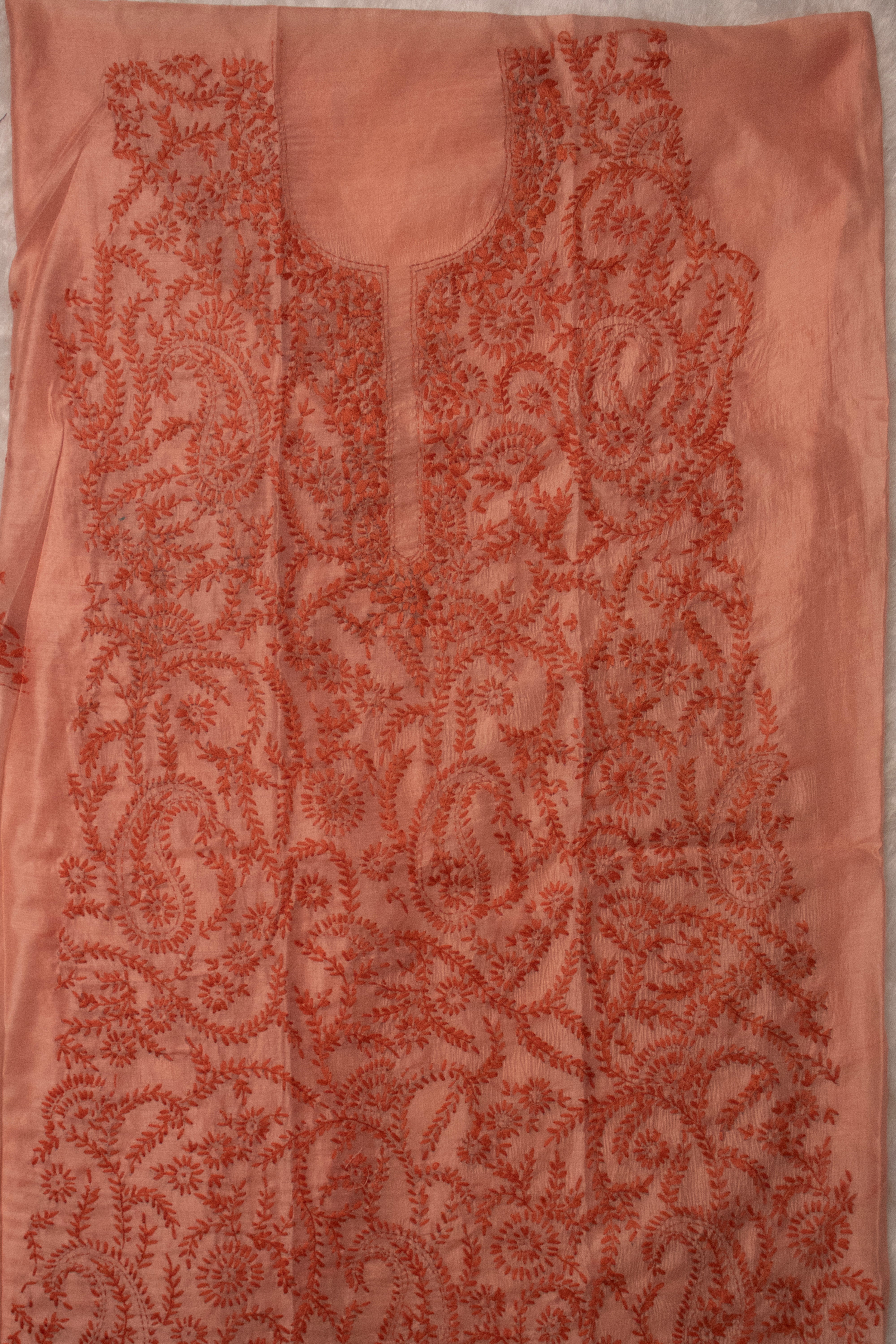 Do rang tashreeh embroidered unstitched suit set