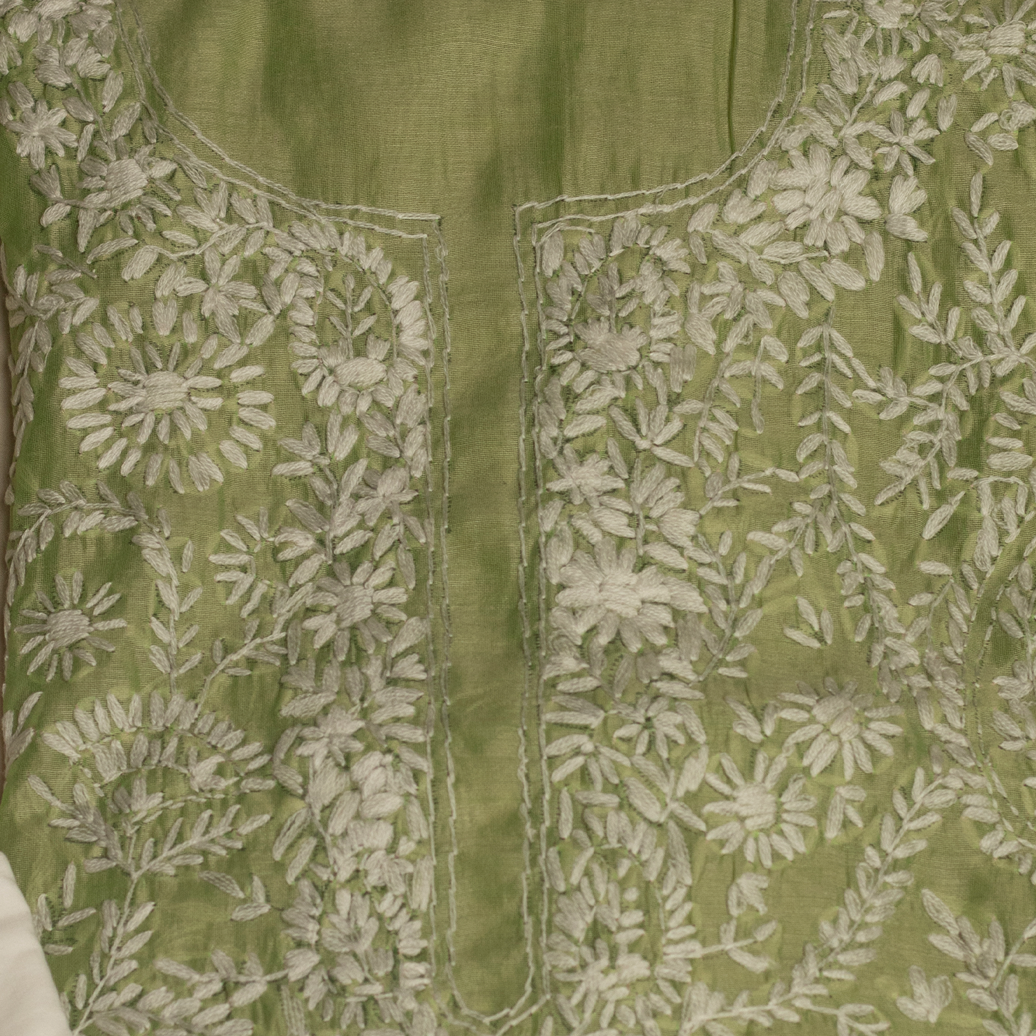 Subah mint green phool chikankari unstitched set