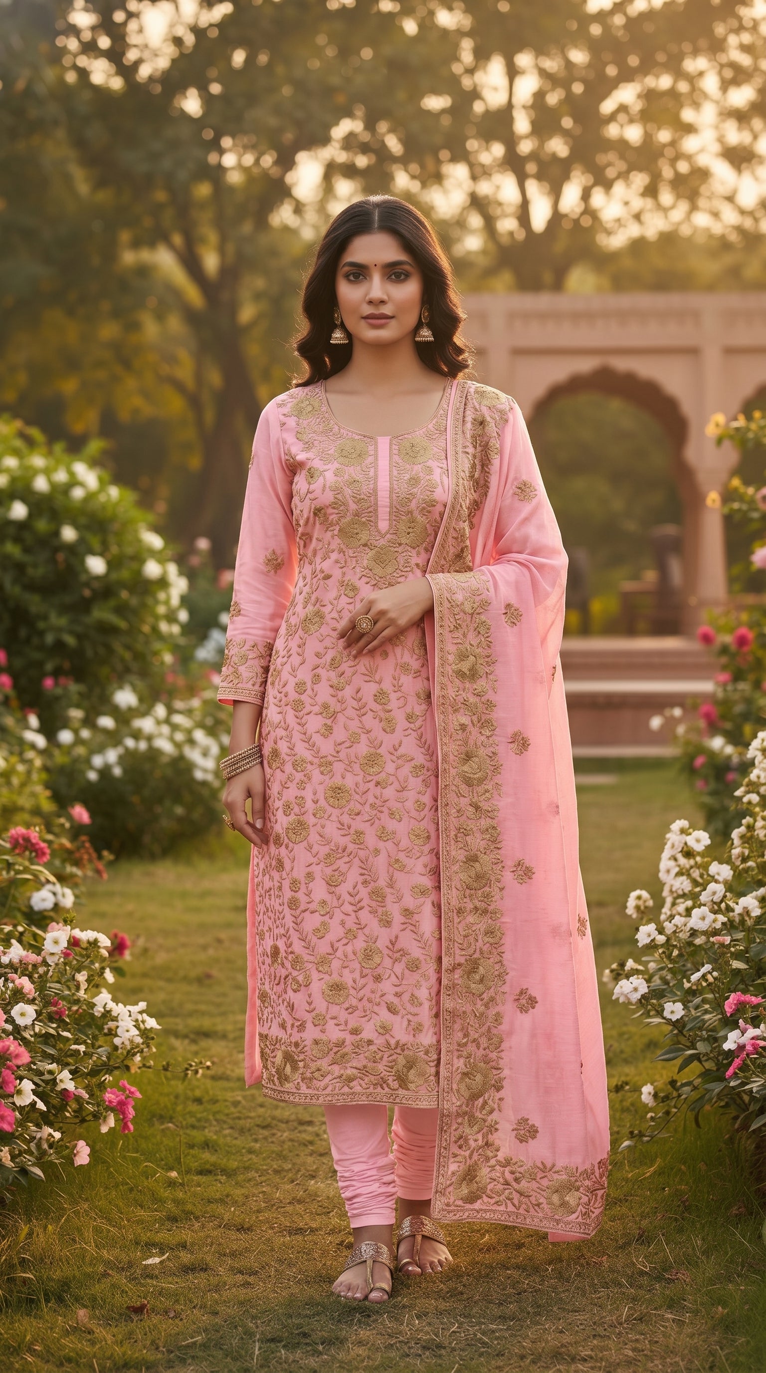 Majestic Aari Embroidered Suit (Unstitched)