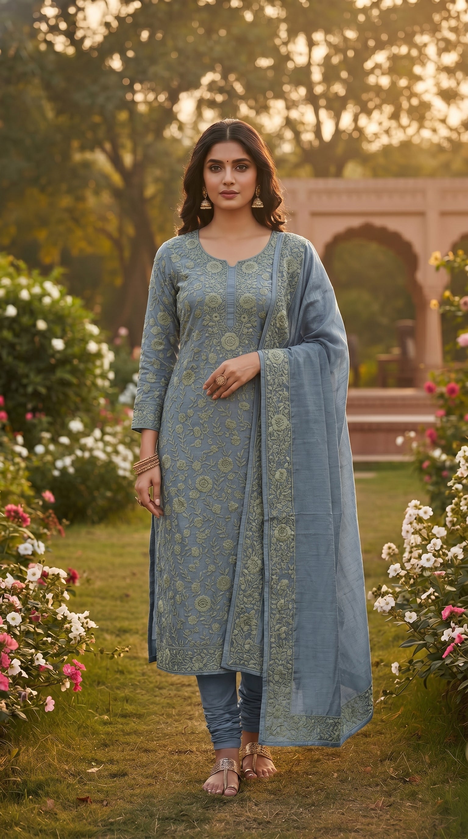 Majestic Aari Embroidered Suit (Unstitched)