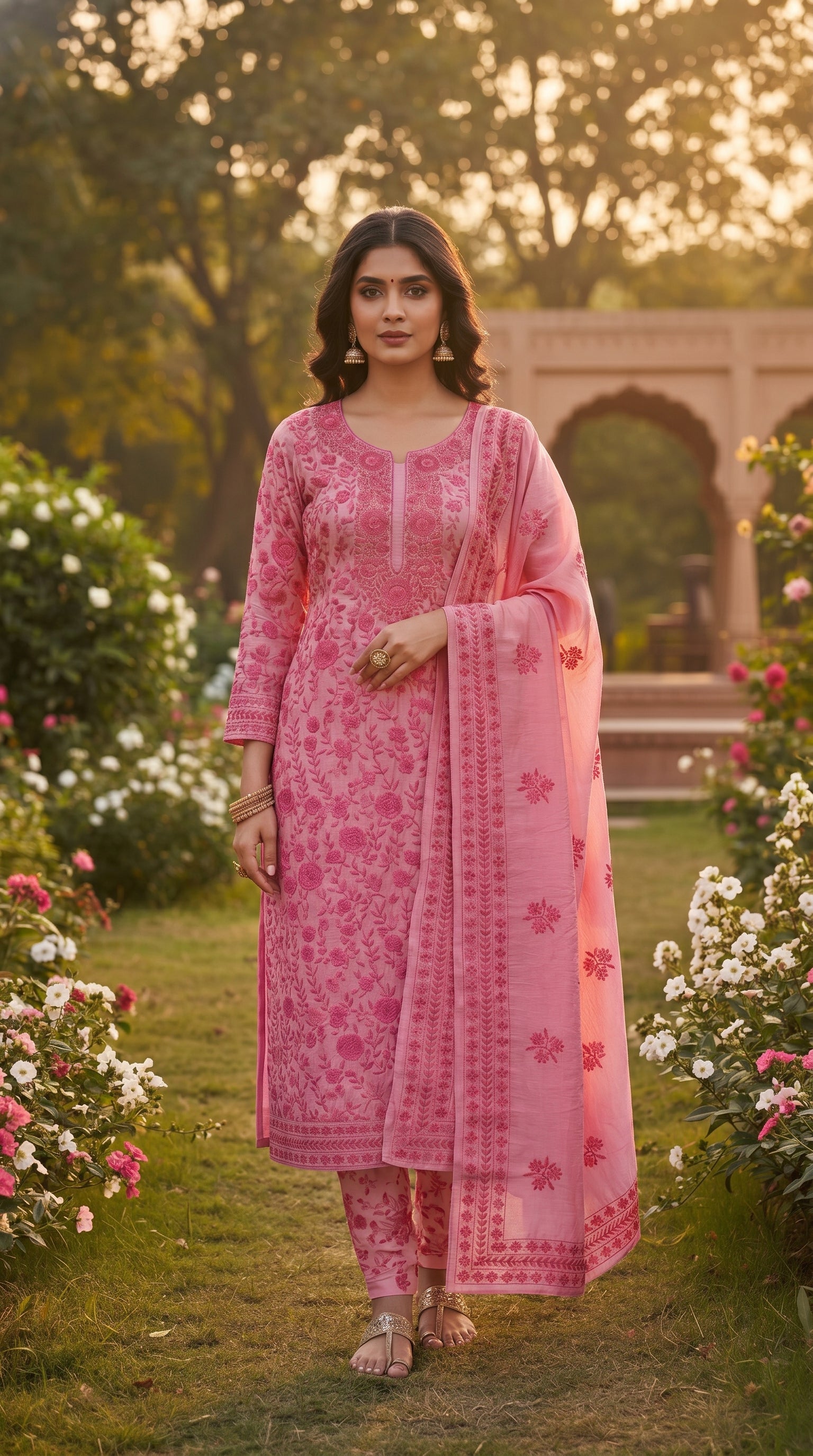 Majestic Aari Embroidered Suit (Unstitched)