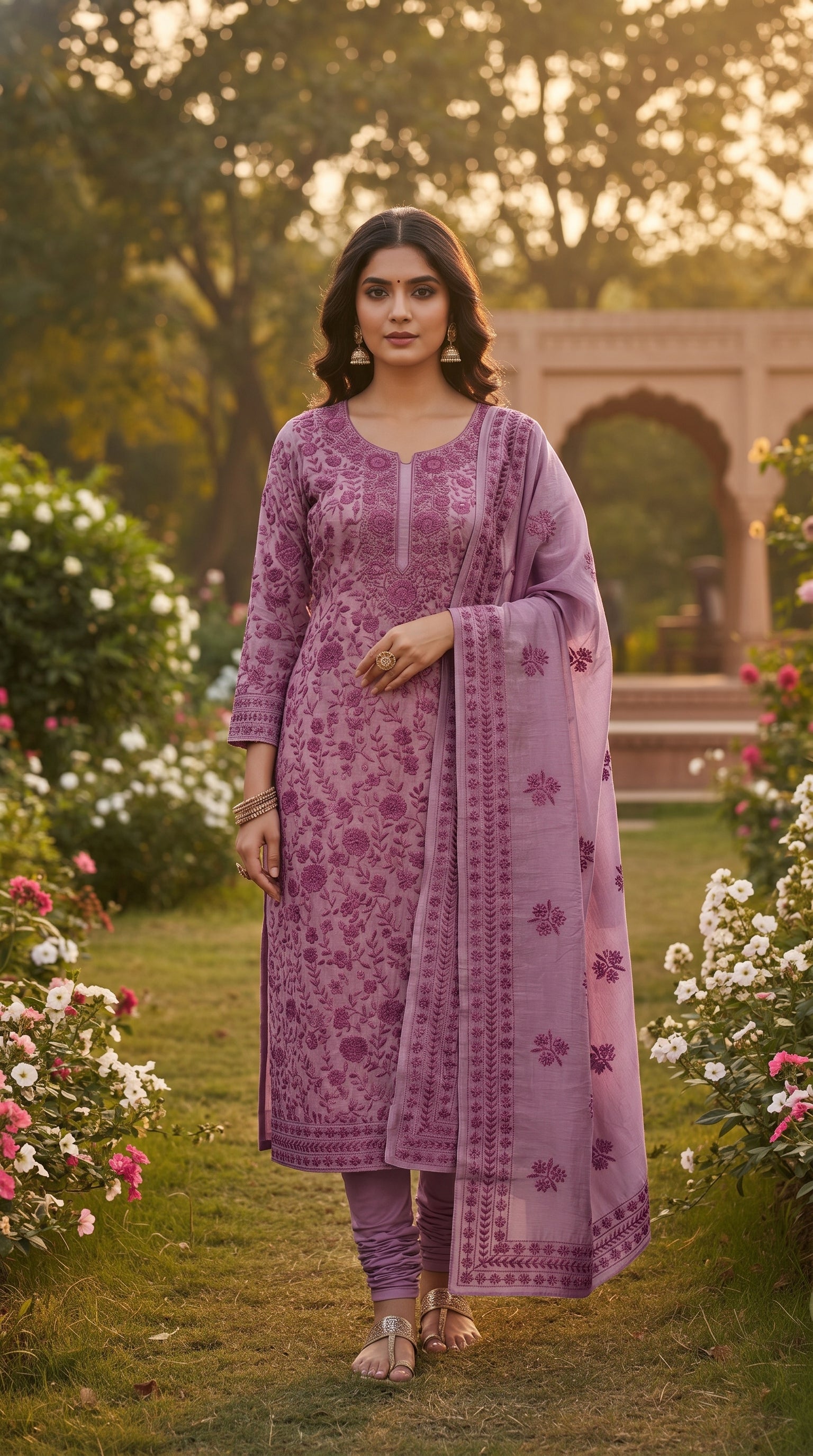 Majestic Aari Embroidered Suit (Unstitched)