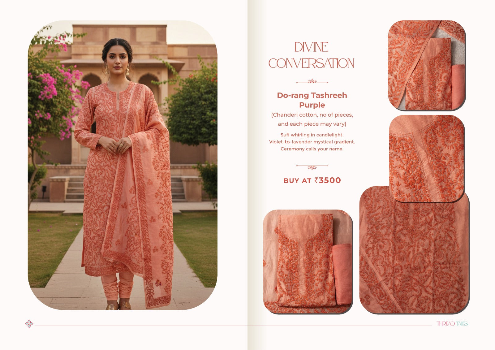 Do rang tashreeh embroidered unstitched suit set