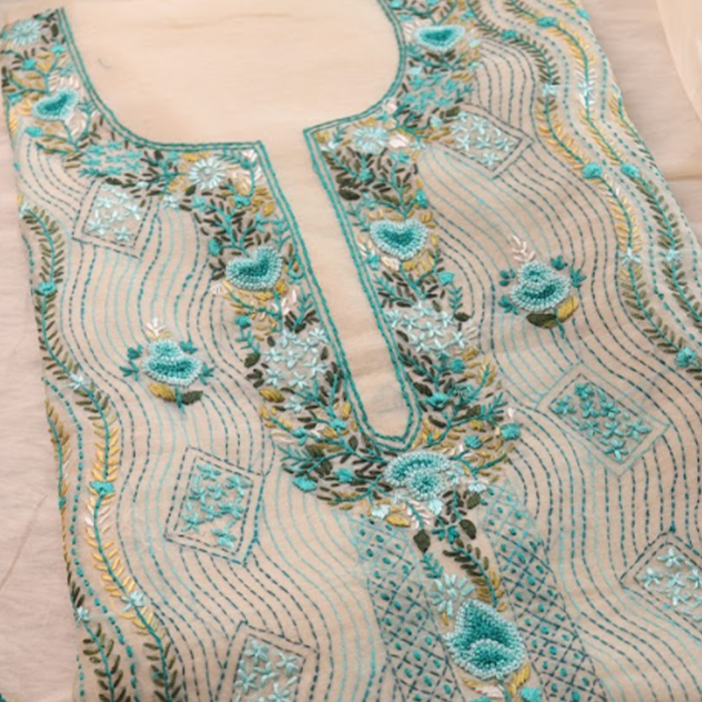 Beige Multi-Hued Aari Delight