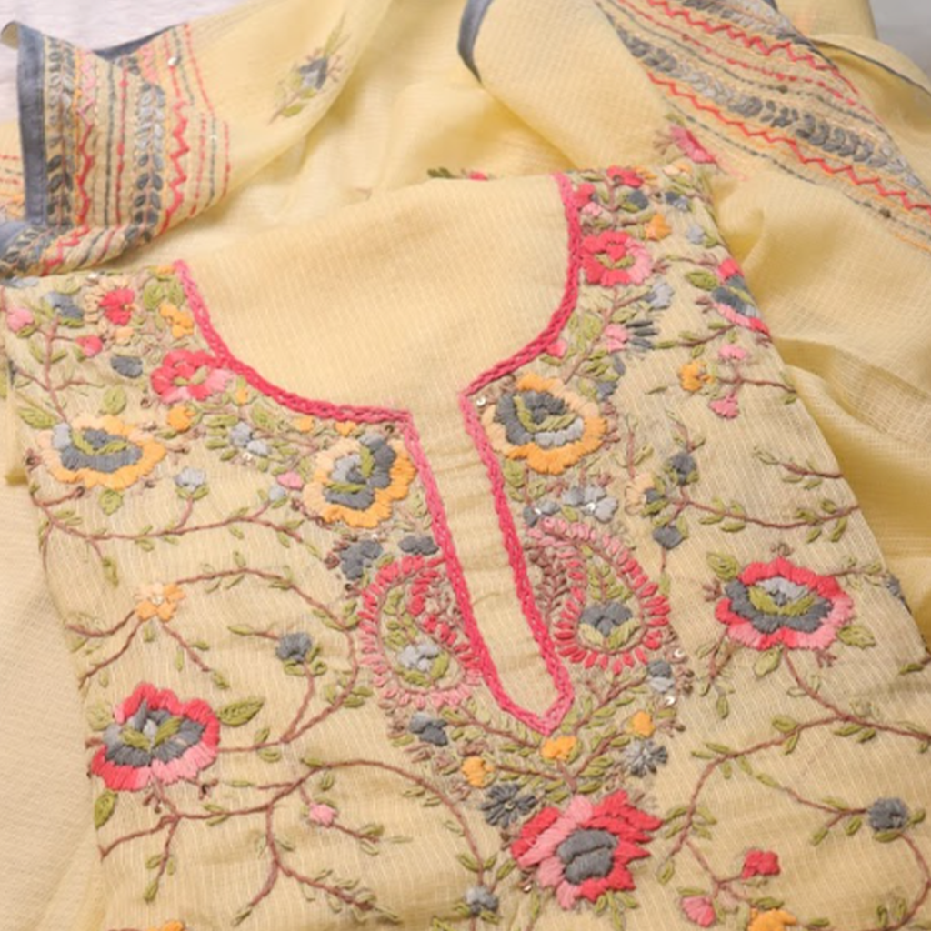 Sunkissed Kota Aari Embroidered Suit Set