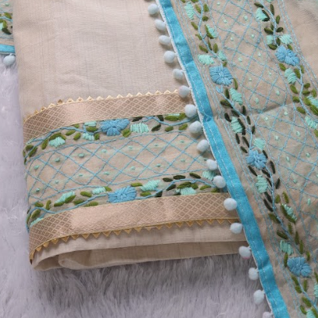 Beige Multi-Hued Aari Delight