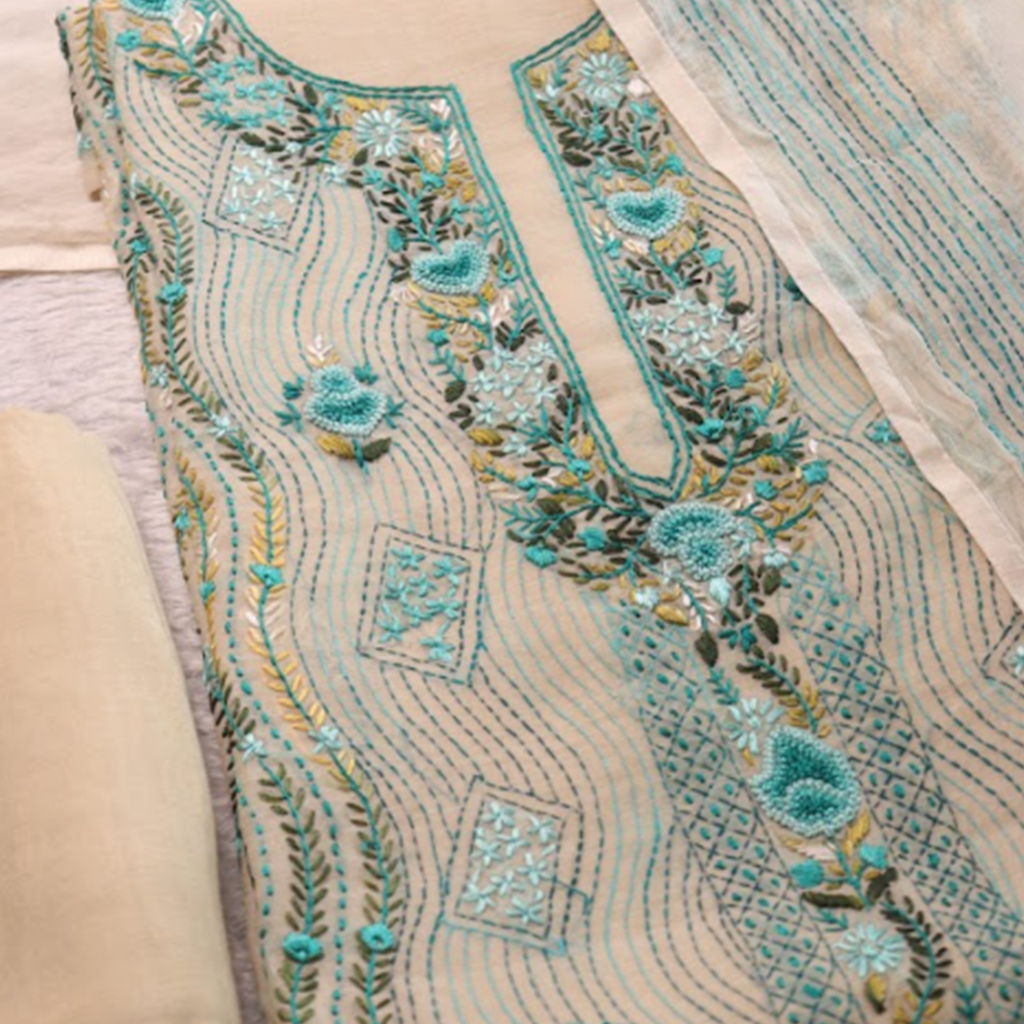 Beige Multi-Hued Aari Delight