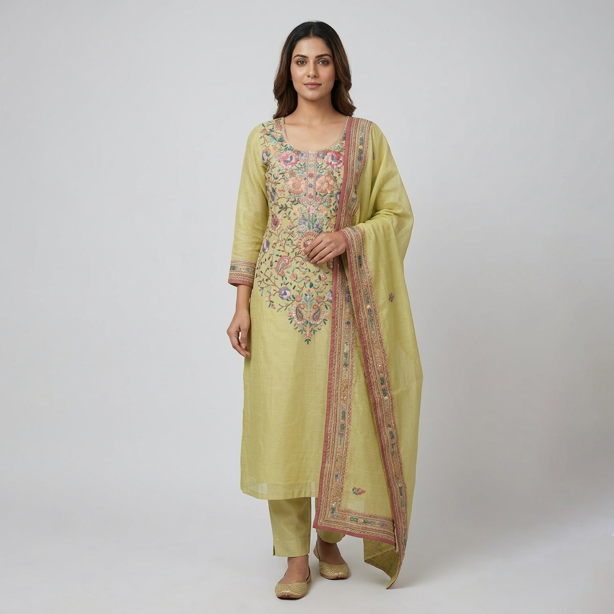 Pistachio Floral Suit