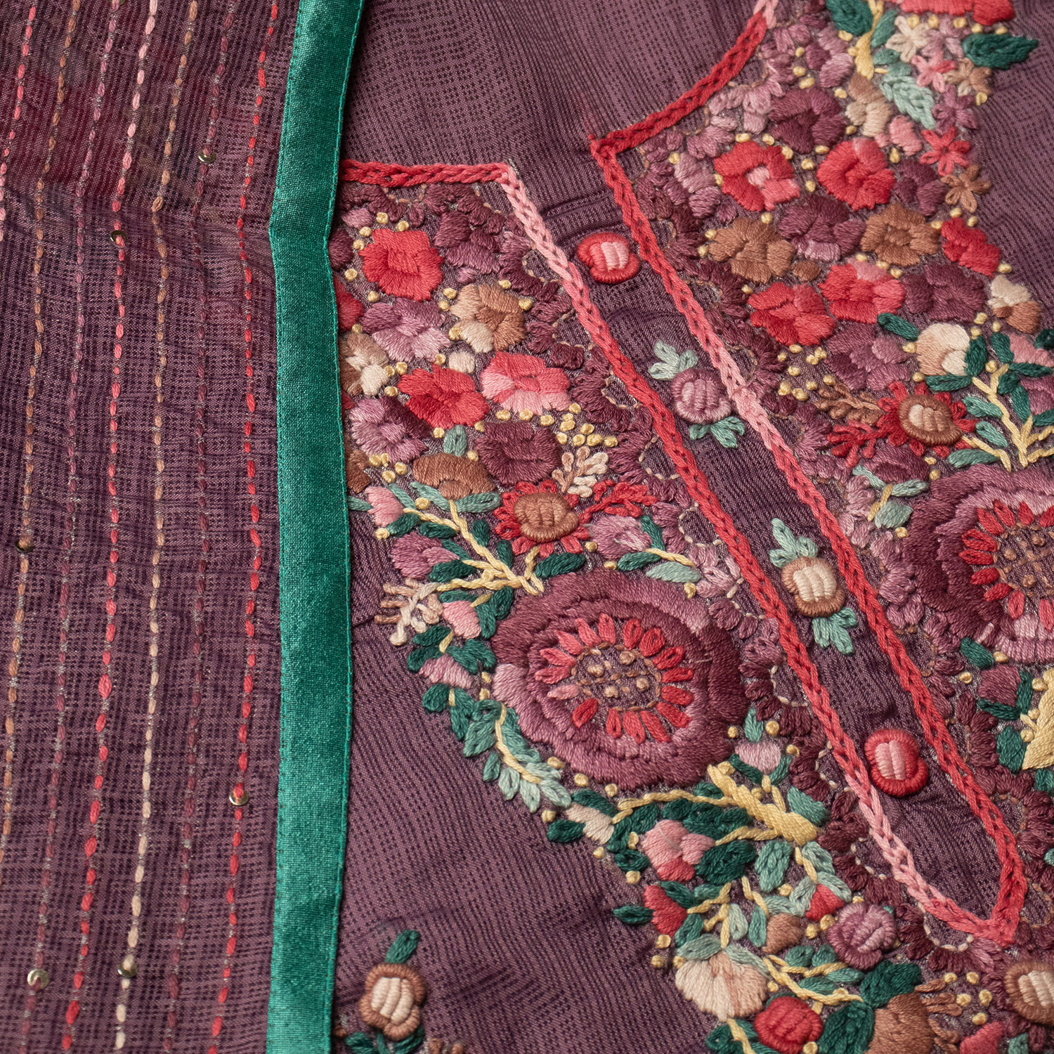 Maroon & Plum unstitched suit