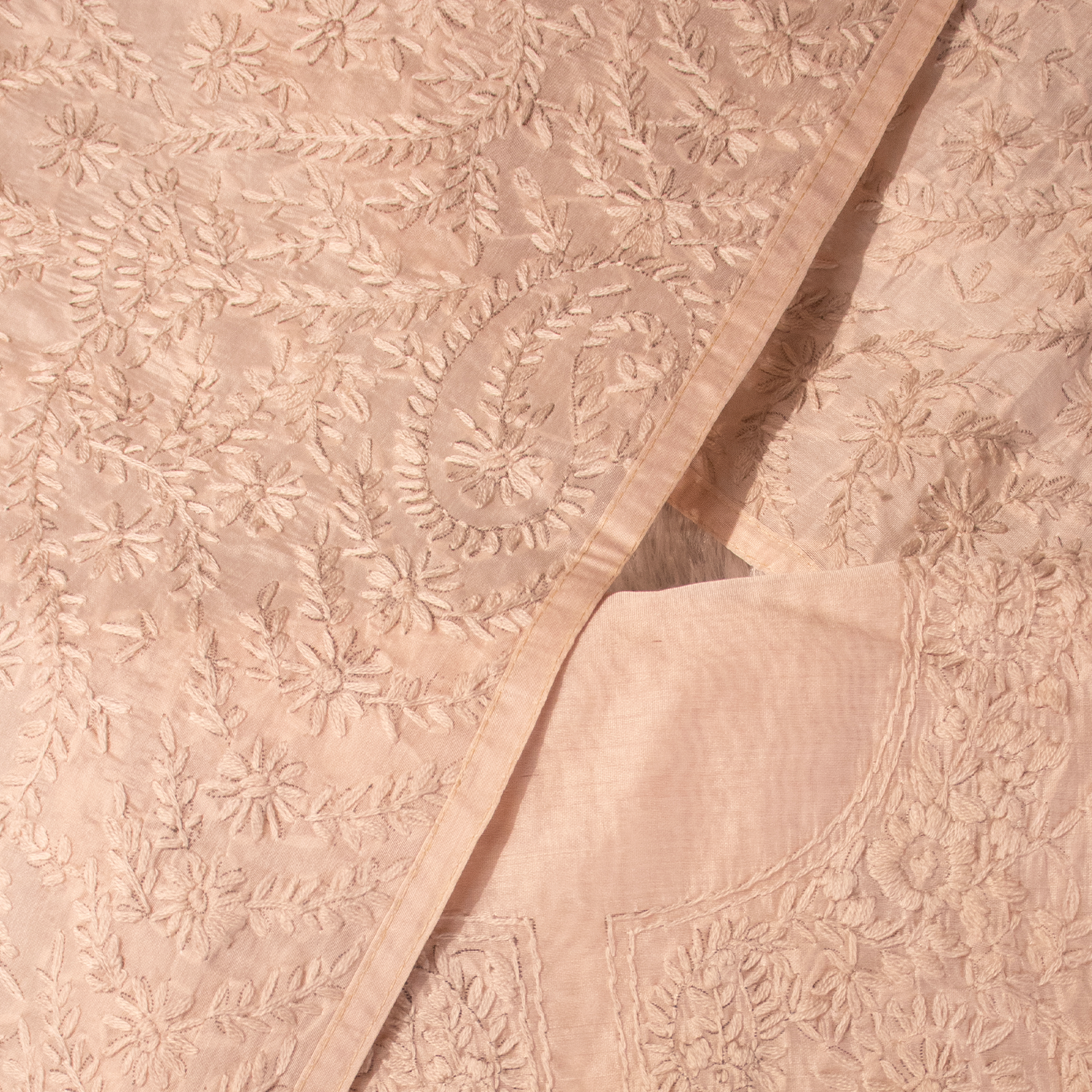 self coloured beige unstitched suit