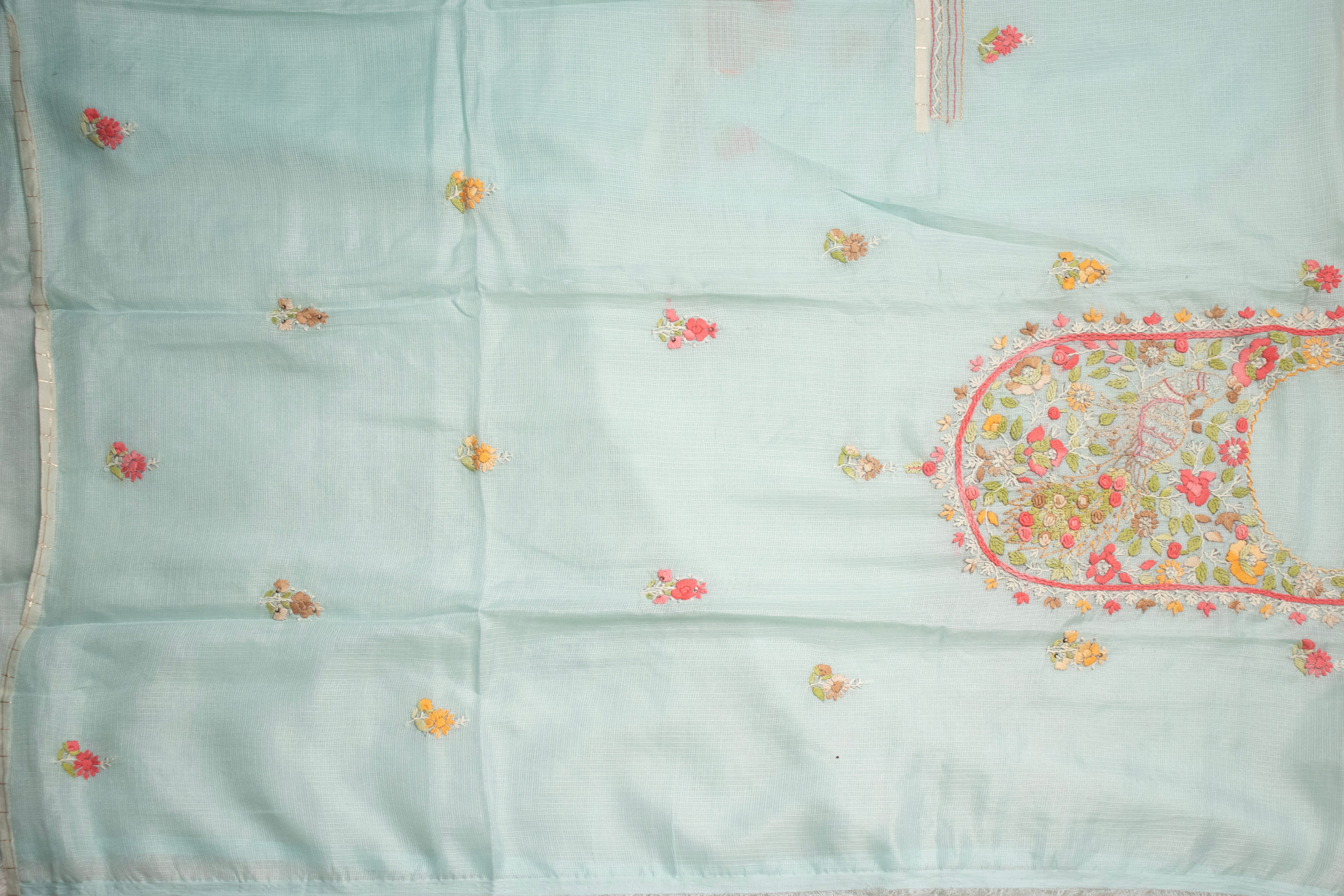Baby Blue Petal Panel Kurta Set