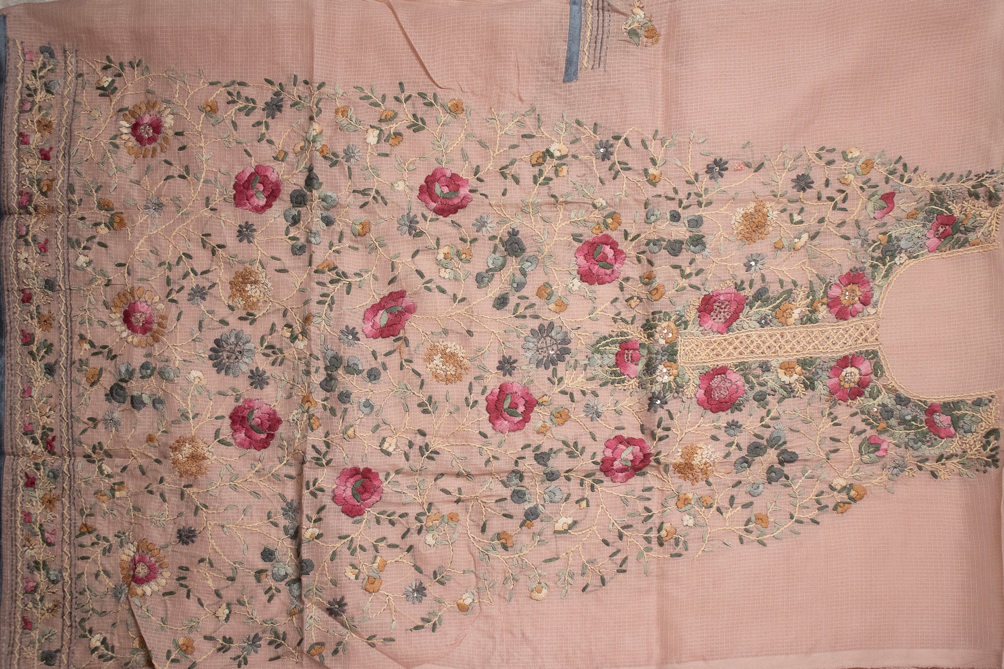 light Beige Bloom Kurta Set