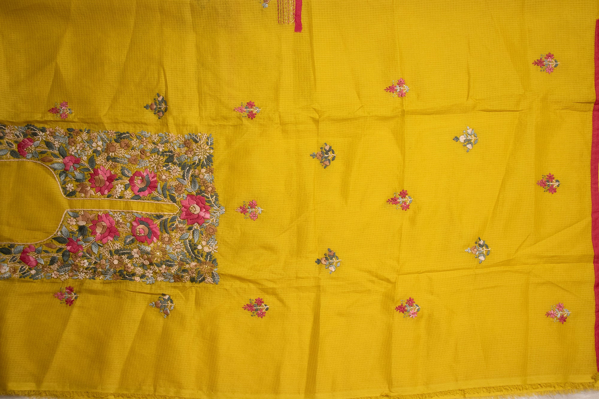 Sunshine Yellow Neck Highlight Kurta Set