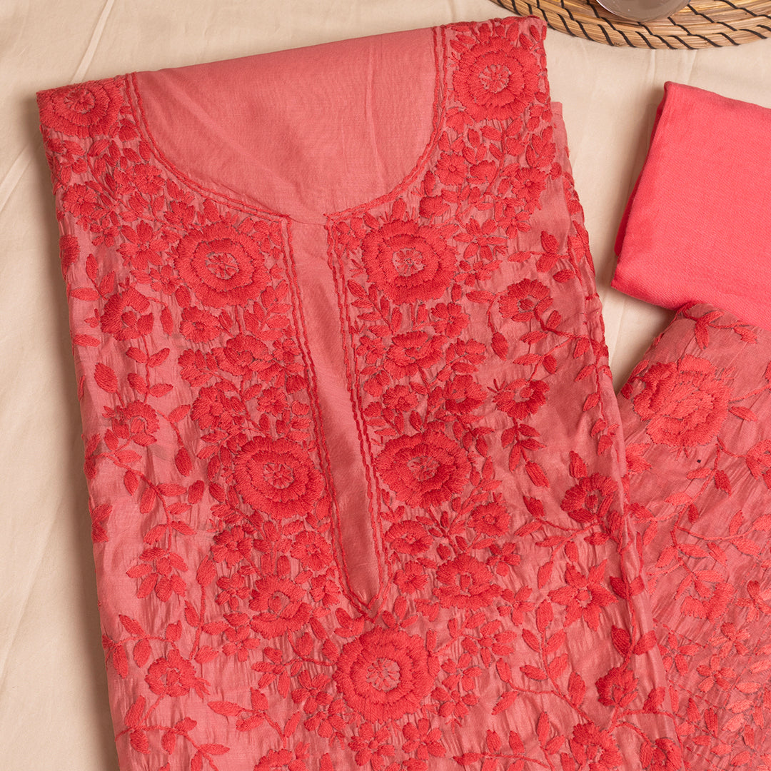 Rose Rouge Threadwork Suit Set