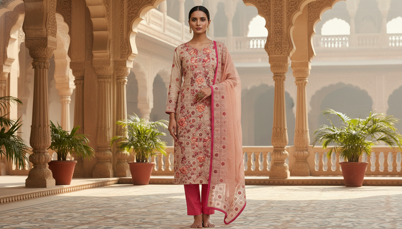 Beige Rosewood Kota Suit Set