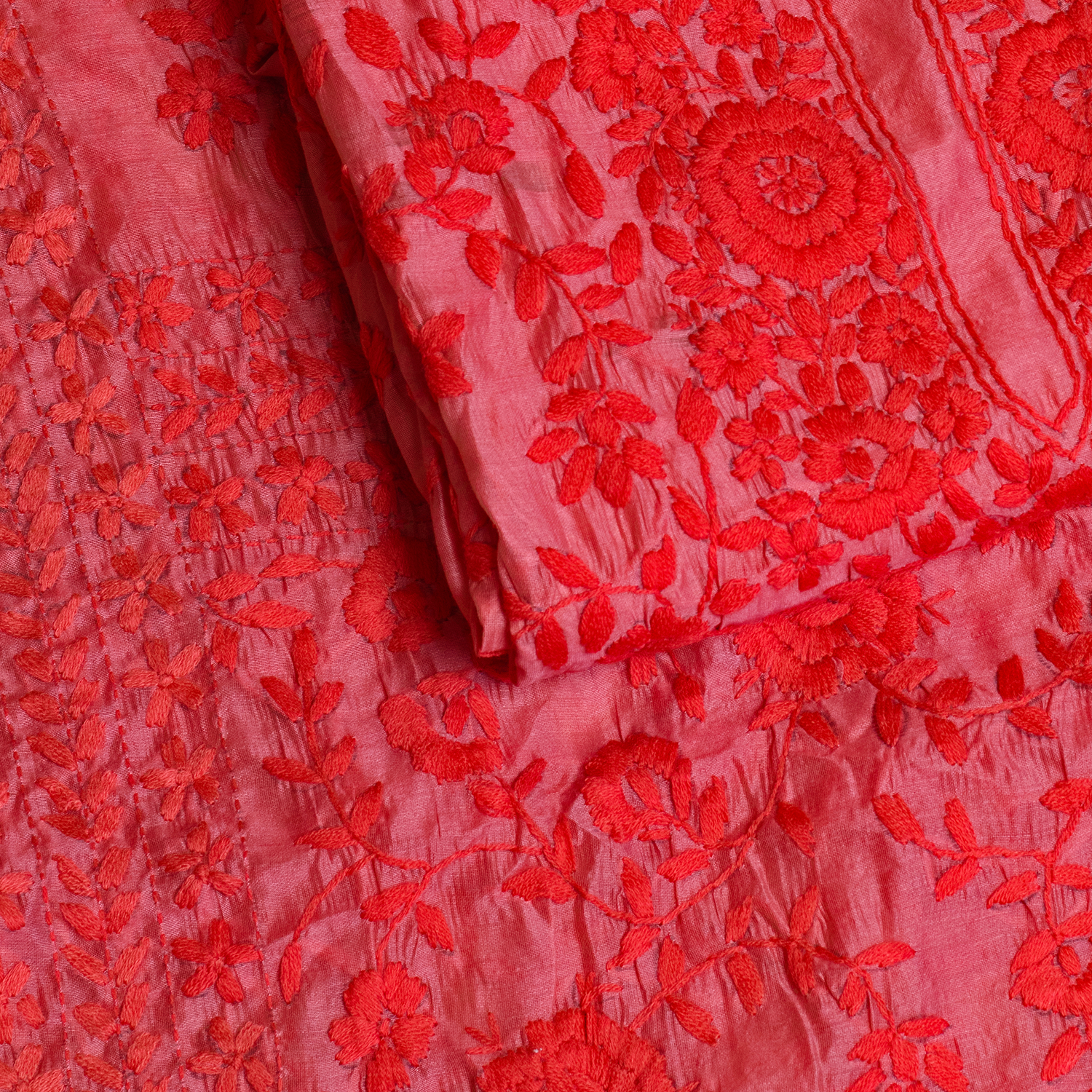 Rose Rouge threadwork unstitched Suit Set