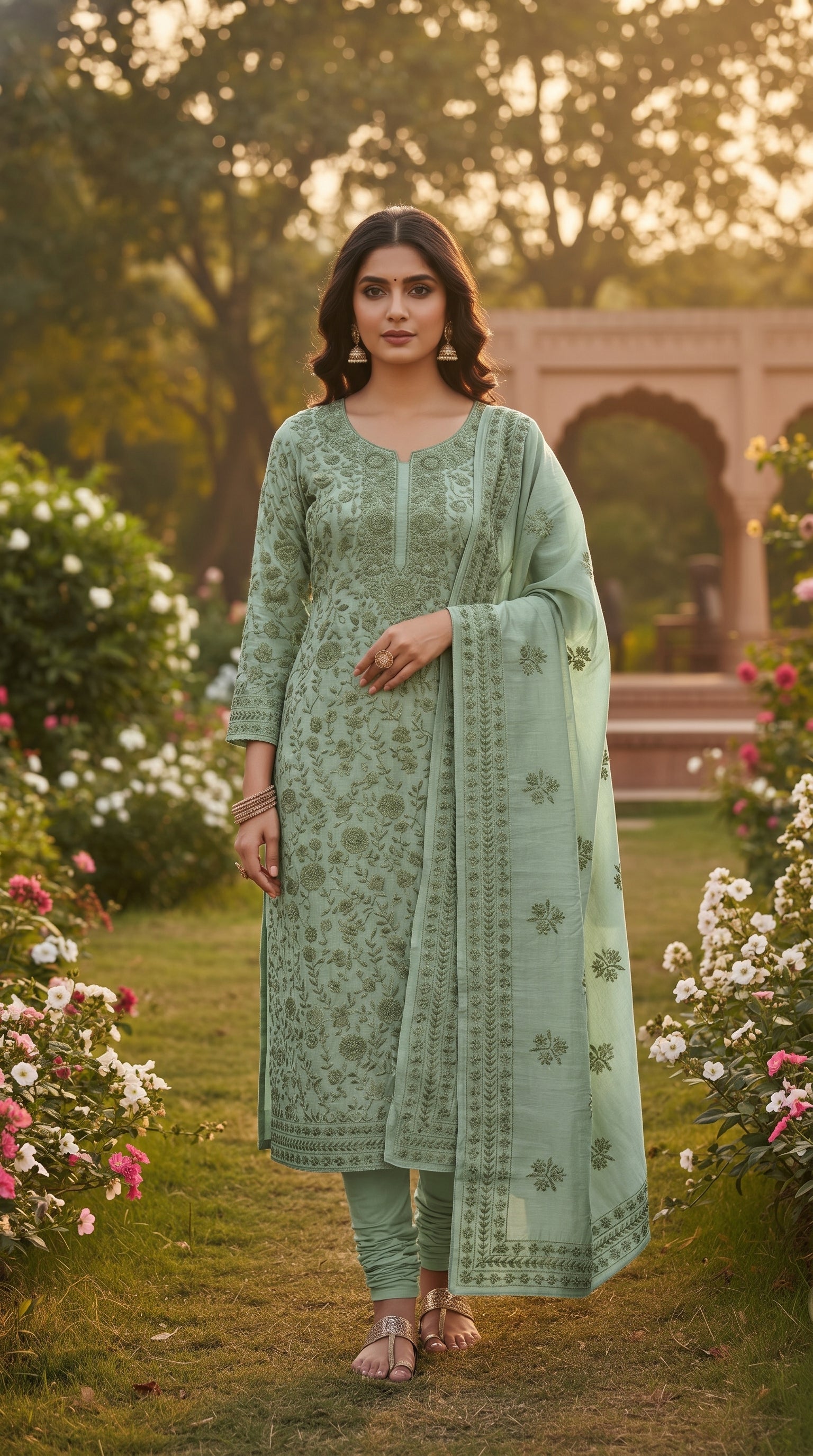 Majestic Aari Embroidered Suit (Unstitched)