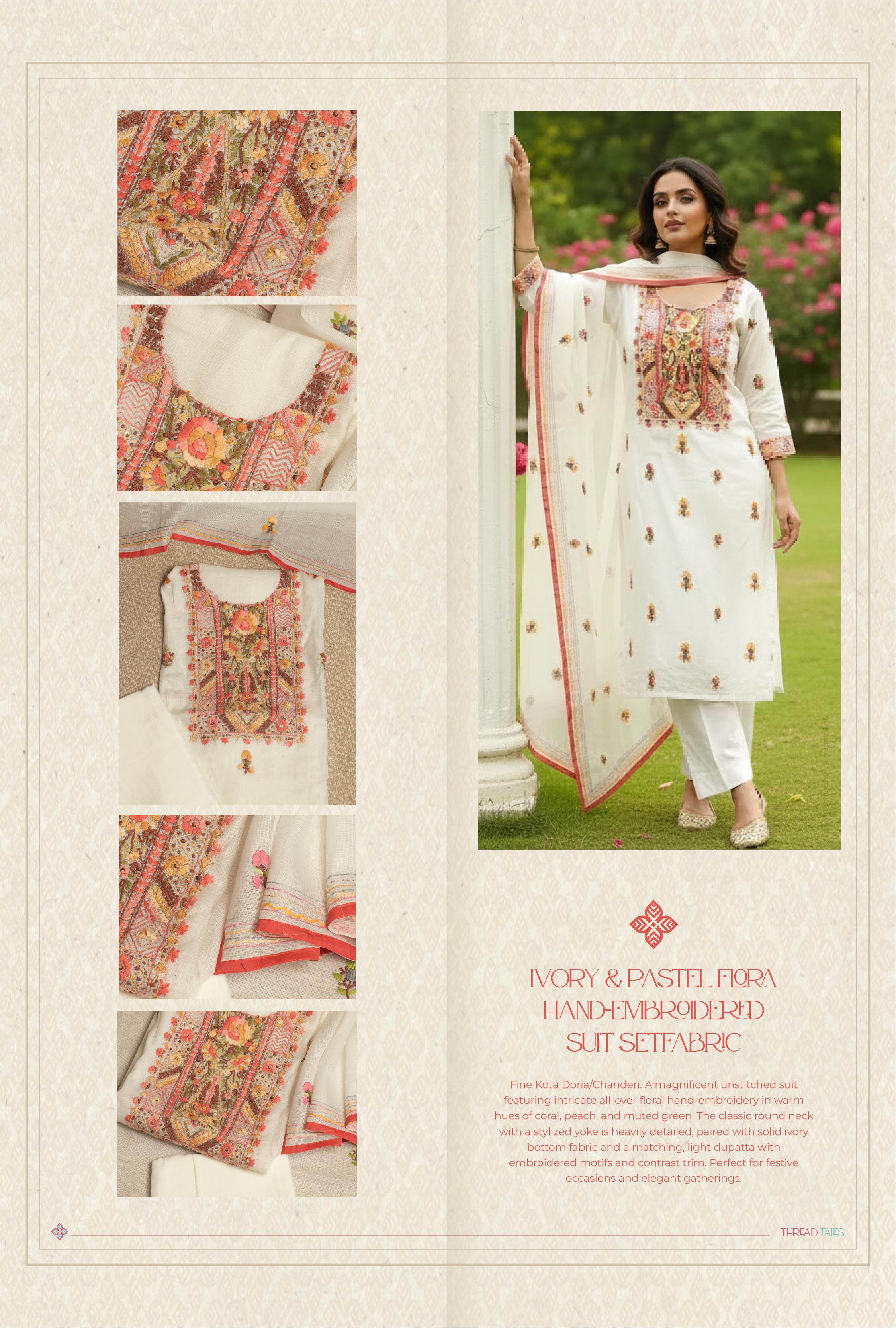 guluband neckline embroidered white unstitched suit