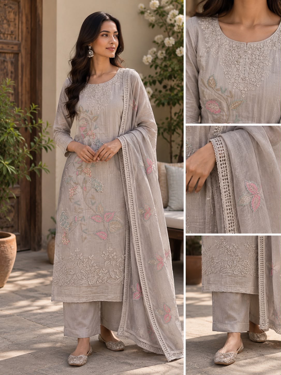 Meher Embroidered Unstitched Suit