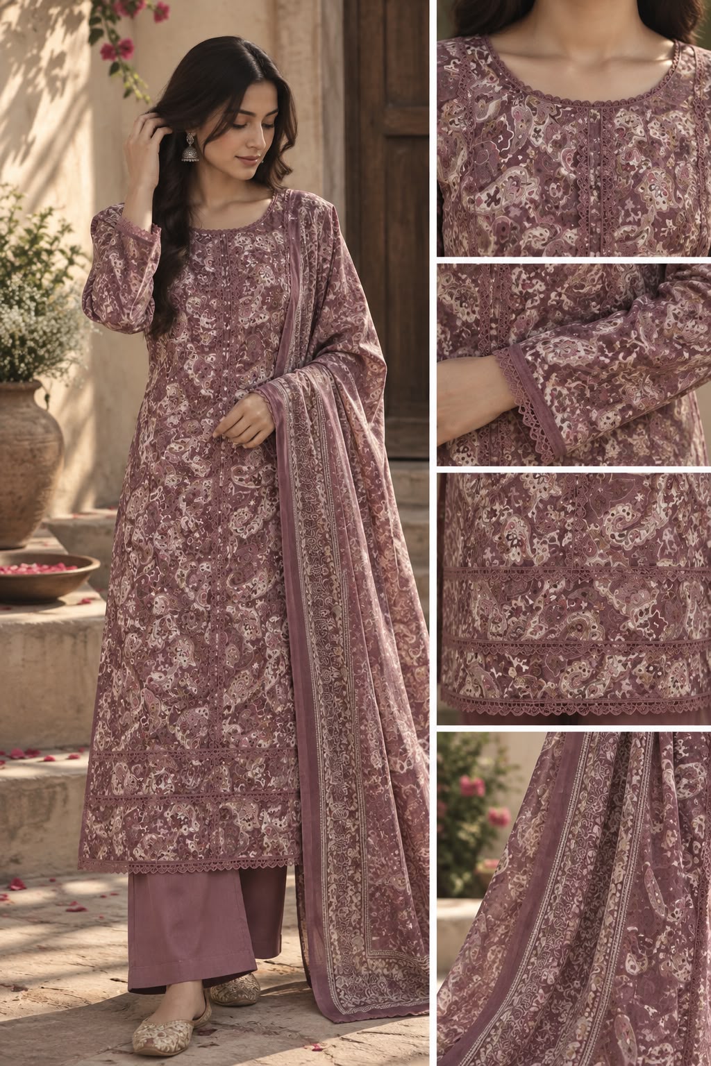 Shaam-e-Rang Printed Unstitched Suit