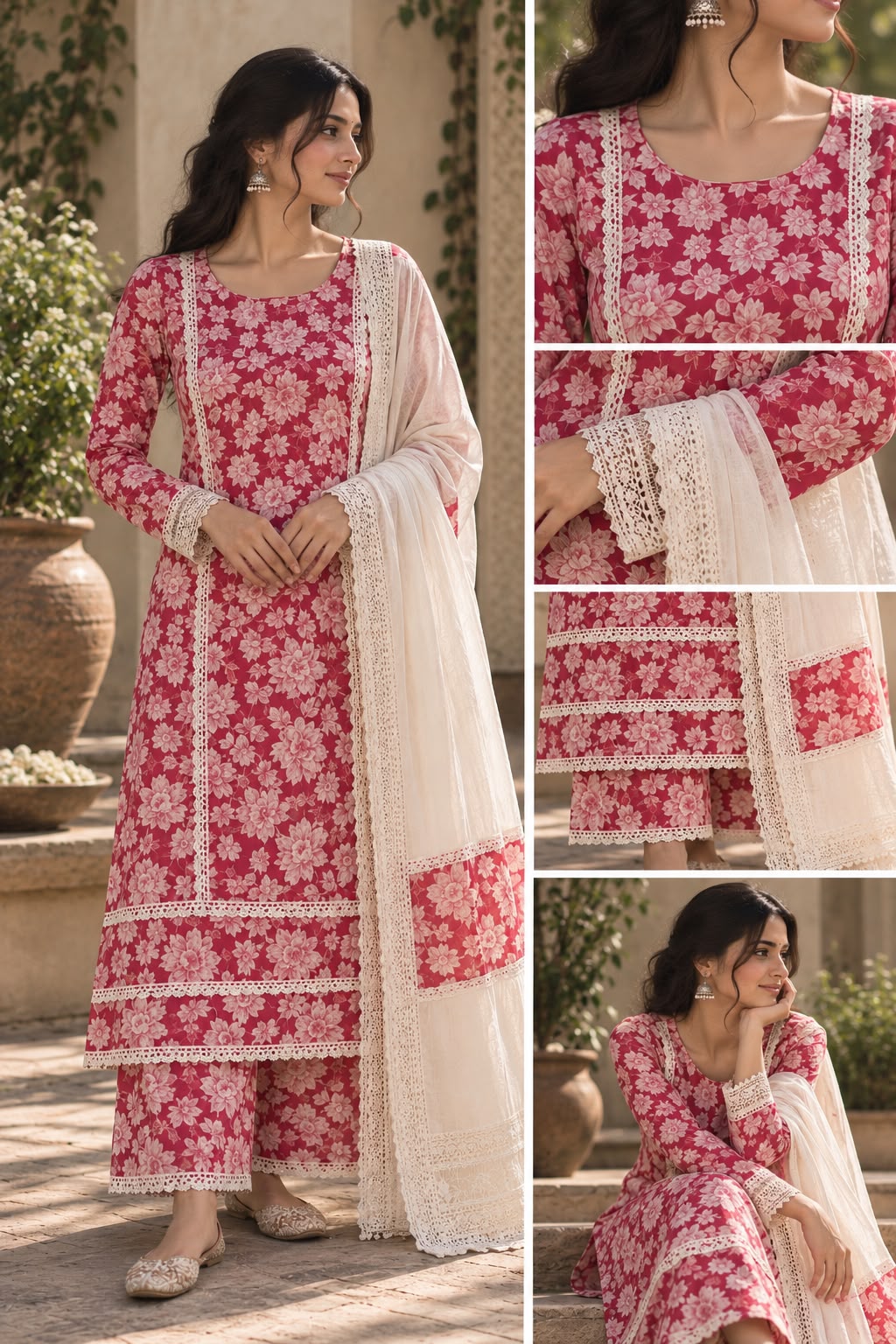 Rangrez Rose Unstitched Suit