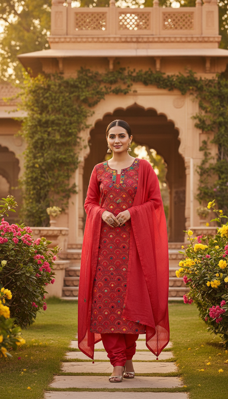 Aura Aari Embroidered Suit Set (Unstitched)